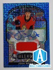 2020-21 Allure Hockey BLUE LINE Relic ROOKIE Autograph JOSH NORRIS Auto /75 #78